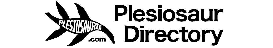 Plesiosaur Directory title banner with logo showing a plesiosaur outline